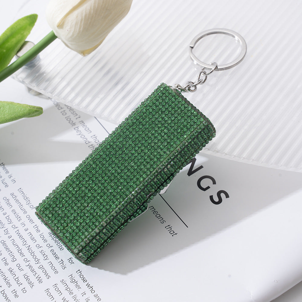 Wholesale Diamond Small Medicine Box Aluminum Alloy Storage Box Keychain